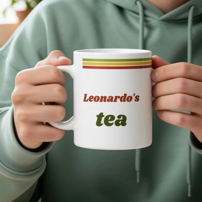 Mug Rétro avec Nom - Theepauze op kot