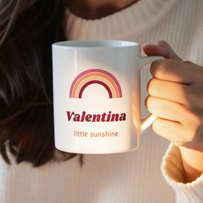 Taza Retro con Nombre - Zonnige verjaardag voor je beste vriendin