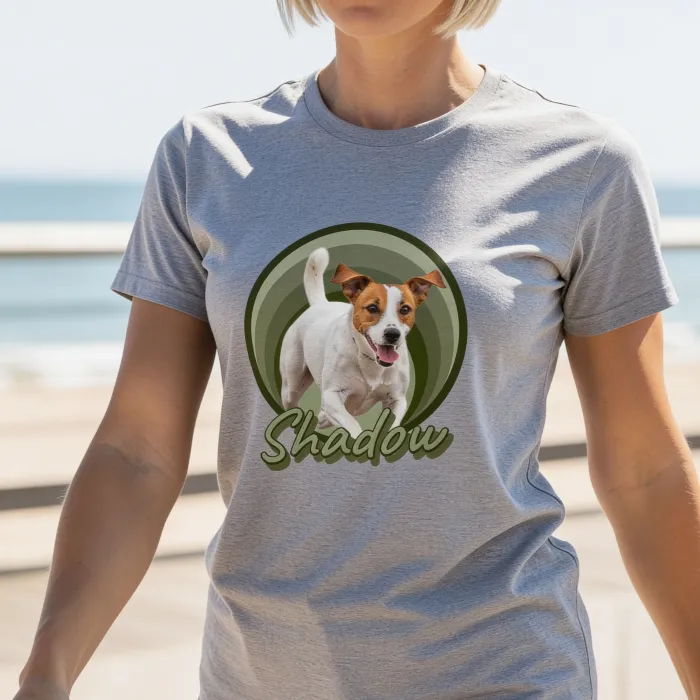 Retro-Design Huisdier met Foto - Vintage cirkel voor de hond die het strand verovert