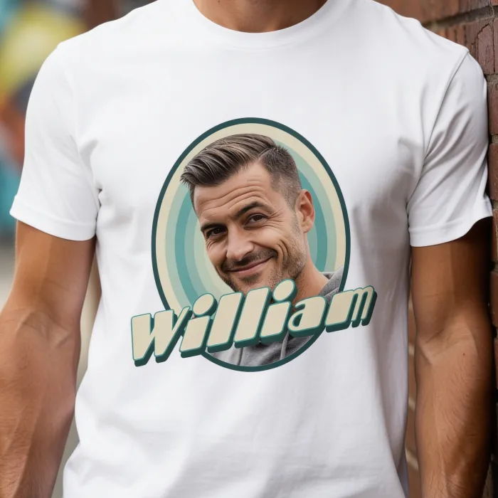 Retro-Design met Foto - Broer op retro shirt voor 40ste verjaardag