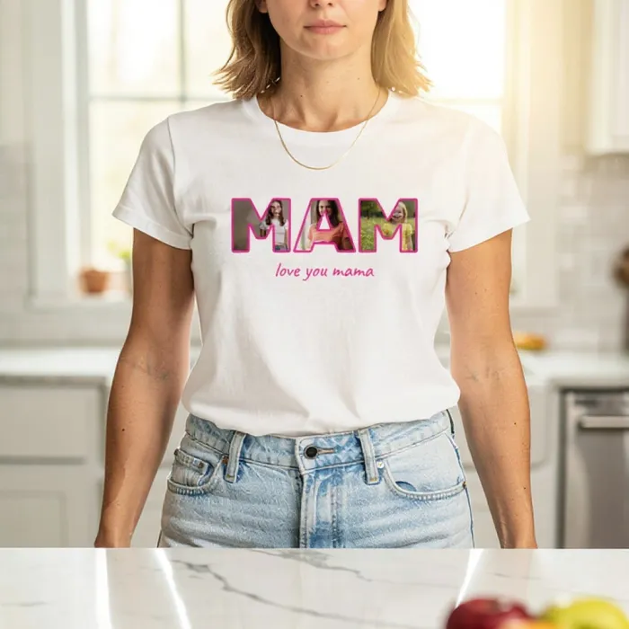 Gepersonaliseerd T-shirt met Foto in Letters