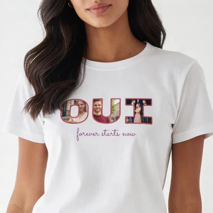 Gepersonaliseerd T-shirt met Foto in Letters