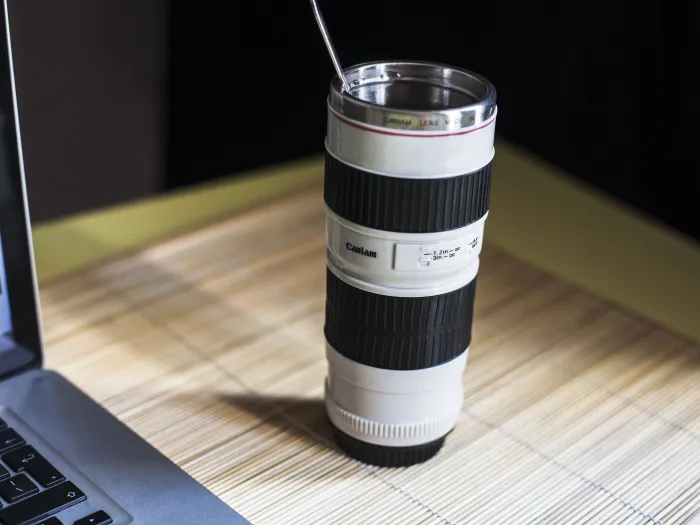 Kameraobjektiv Tasse