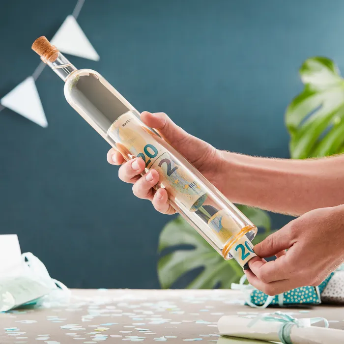 Geschenkflasche mit Befüllbarem Hohlraum