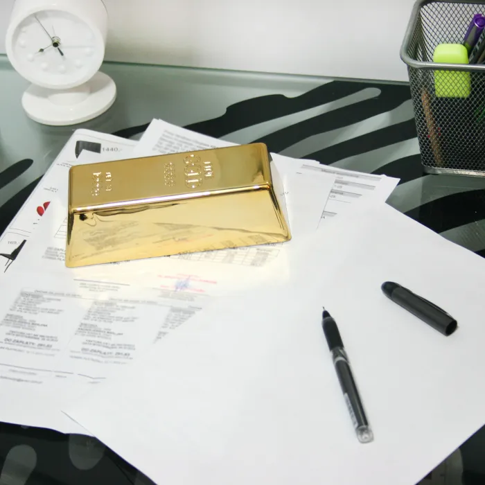 Goldbarren Tür-Stopper