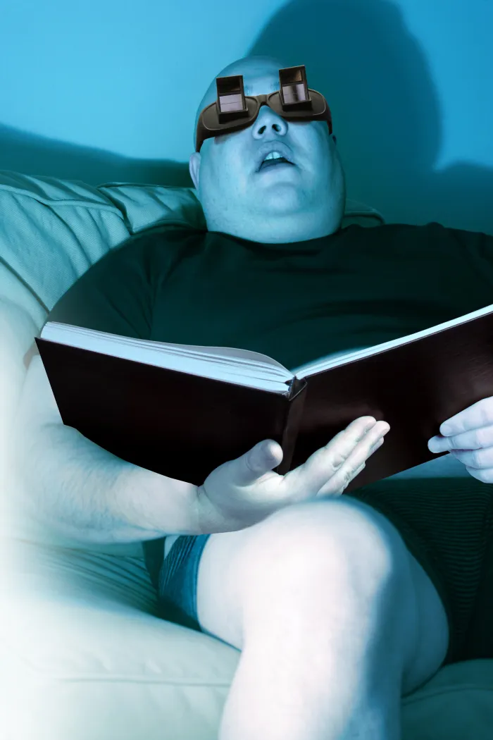 Winkelbrille - die Faulenzerbrille