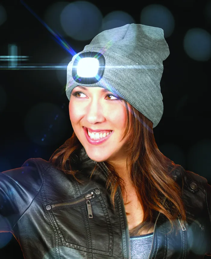 LED Beaniemütze Stirnlampe