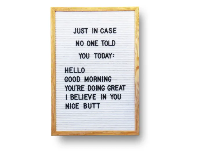 Letter Board (Cadre en Bois)