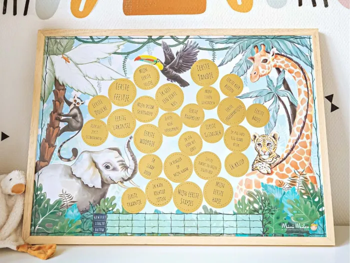 Baby Milestone Scratch Poster