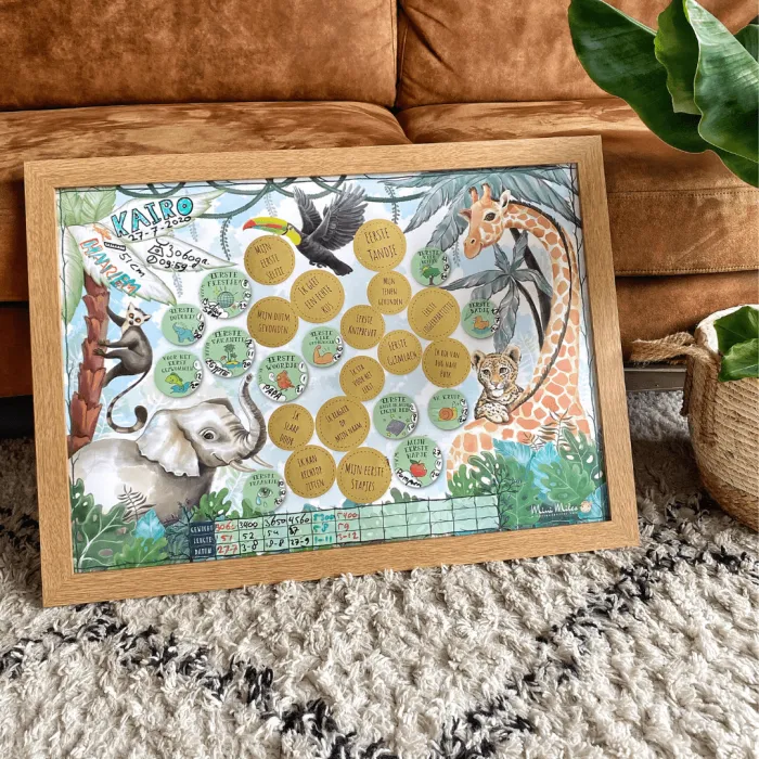 Baby Meilensteine Rubbel-Poster