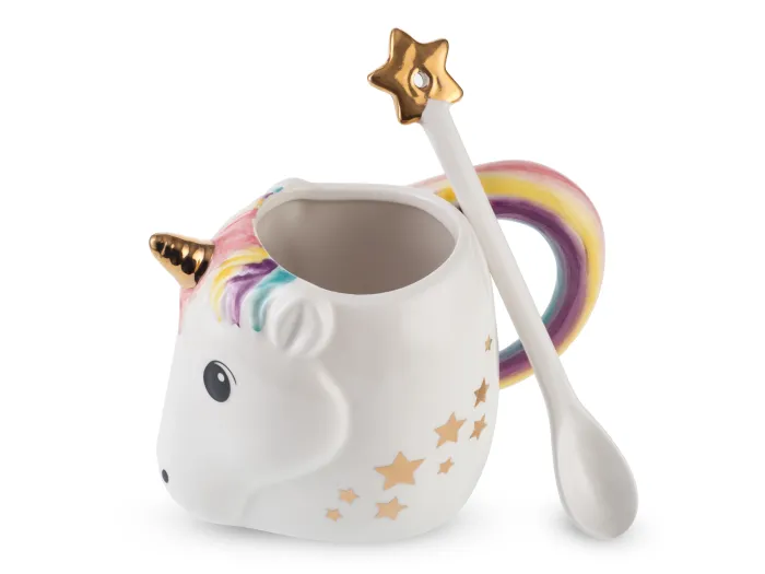 Einhorn Tasse mit Löffel