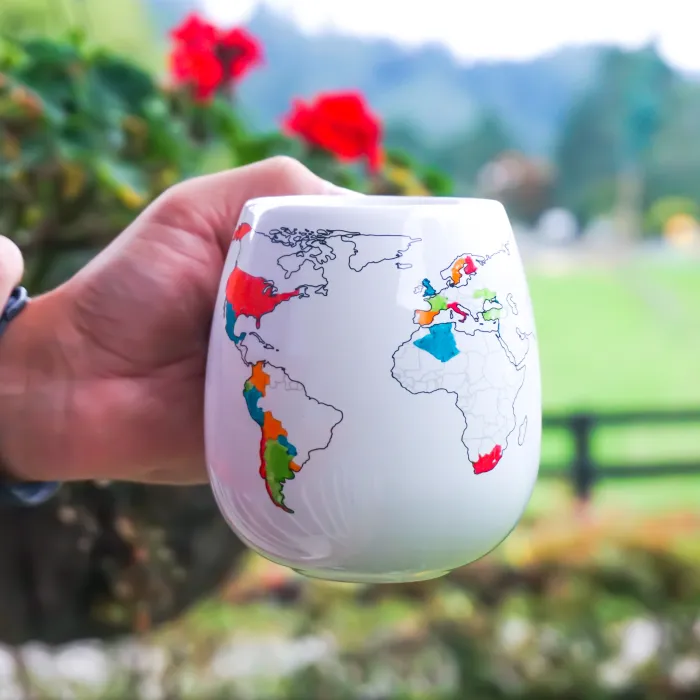 Weltkarten Kaffeebecher