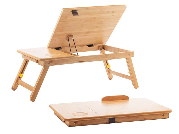 Verstelbare Laptoptafel Bamboe Hout Laptop Standaard Kopen CoolGift