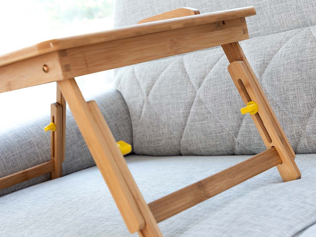 Verstelbare Laptoptafel Bamboe Hout Laptop Standaard Kopen CoolGift