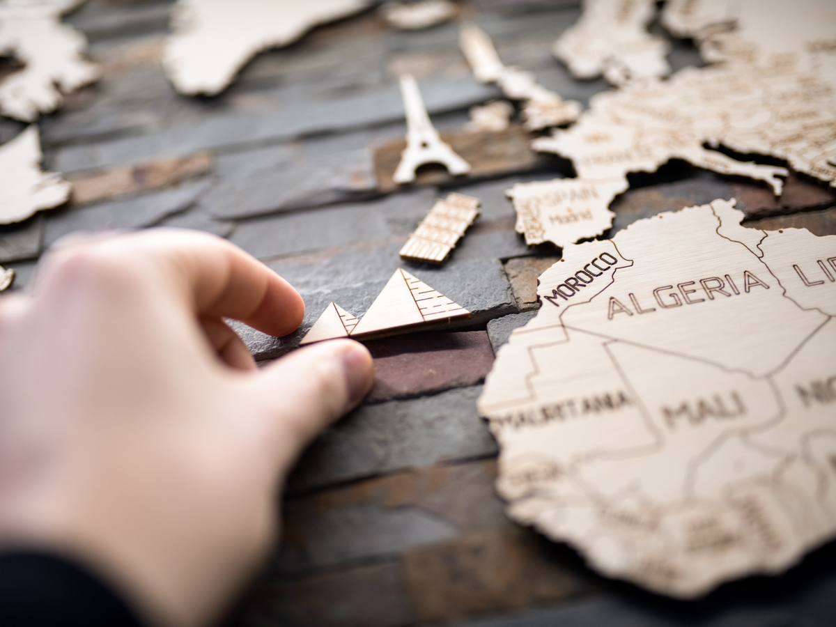 Houten Wereldkaart 120x80cm Wooden City World Map Kopen CoolGift