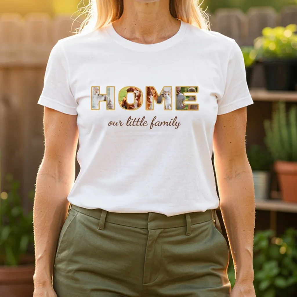 Gepersonaliseerd T-shirt met Foto in Letters - 