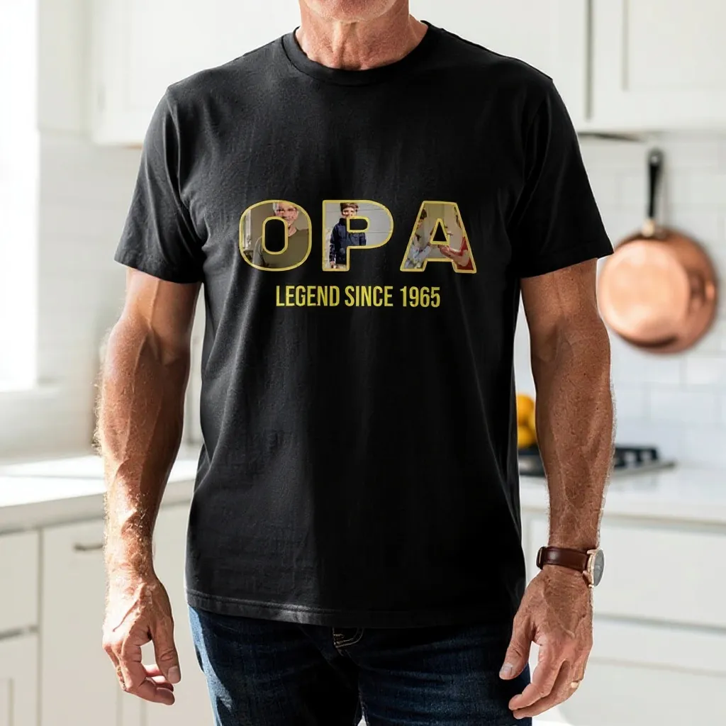 Gepersonaliseerd T-shirt met Foto in Letters - 