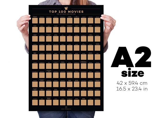 Affiche de 100 Films à Gratter  Scratch Poster Bucket List Ciné