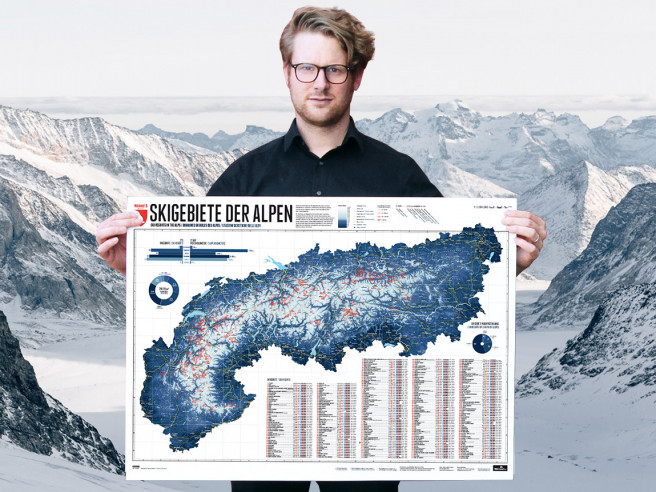 Poster Skigebieden Alpen