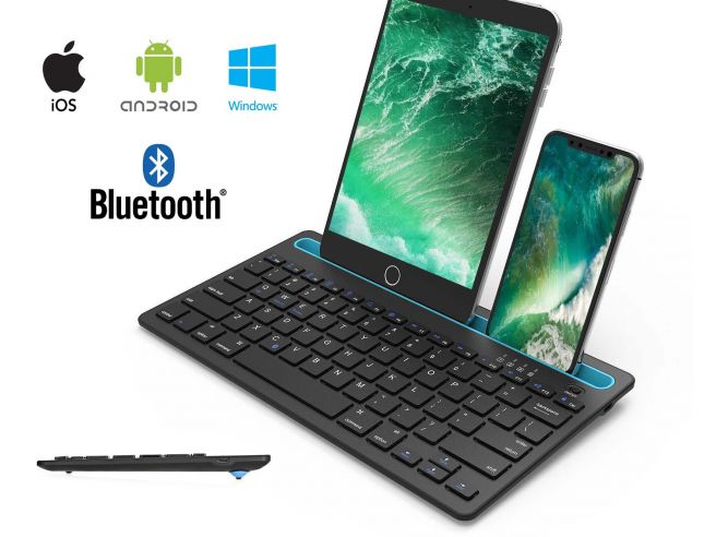 Tien Aankondiging Daar Draadloos Toetsenbord voor Smartphone en Tablet | Bluetooth met Gleuf  Houder Stand Kopen - CoolGift