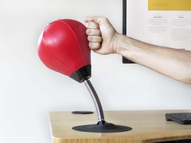 Mini Desktop Punching Bag Ball With Stand Punch Stress Buster Ball 