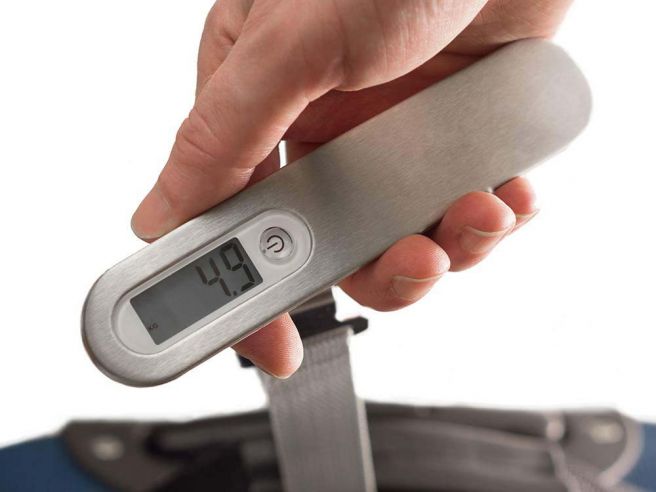 Digitale Kofferwaage Reise Gepäck Waage mit Alarmfunktion Luggage scale Urlaub 