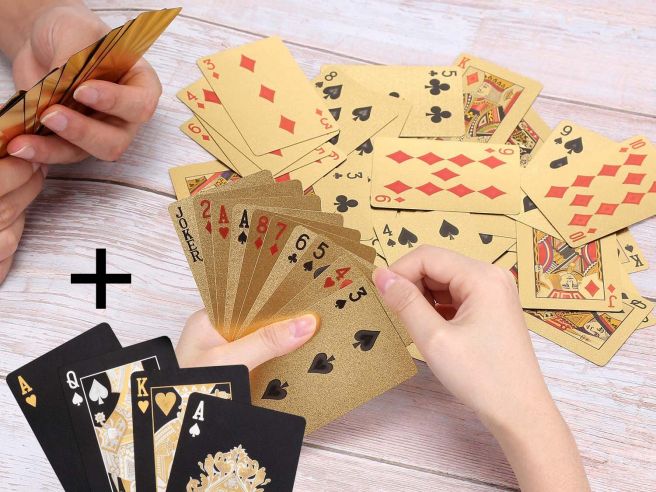 het laatste mild meditatie Gold Playing Cards | Gouden Speelkaarten Kopen - CoolGift