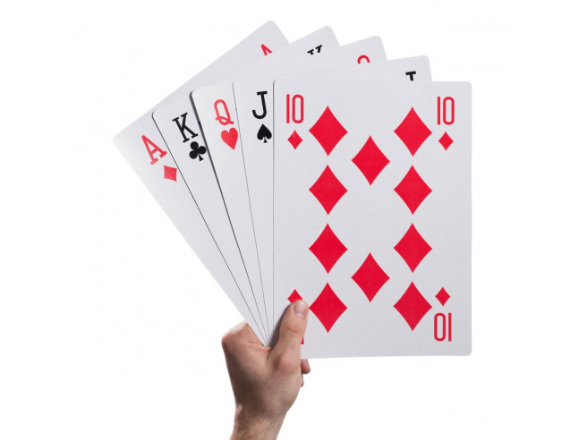 Jeu de cartes à jouer XL Géantes (21cm), Matériel pédagogique et éducatif