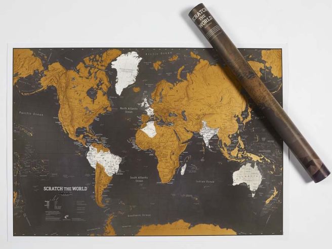 Binnen Zuiver Lokken Scratch World Map | Kras Wereldkaart Kopen - CoolGift
