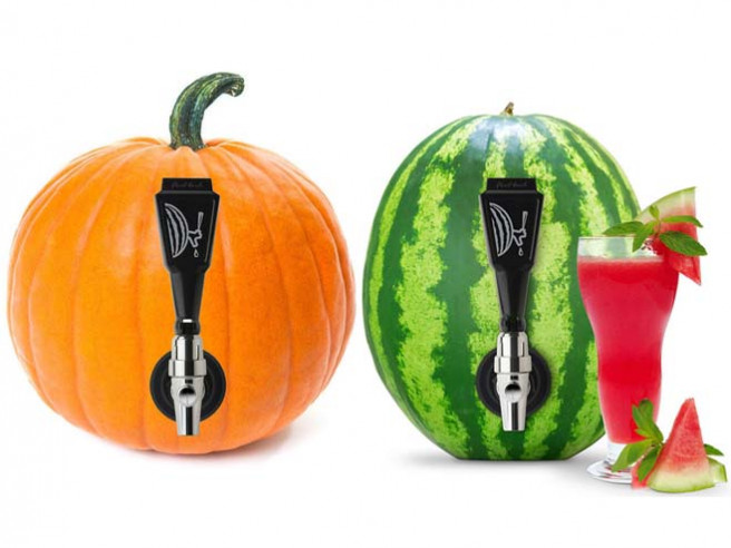Leakproof DIY Watermelon Spigot for Cocktail Party-Tea Drink Dispenser Spout Stainless Steel Watermelon Keg Tap Kit - NO Clog Adjust Shank Pumpkin Fruit Keg Tapping with Coring Tool, 